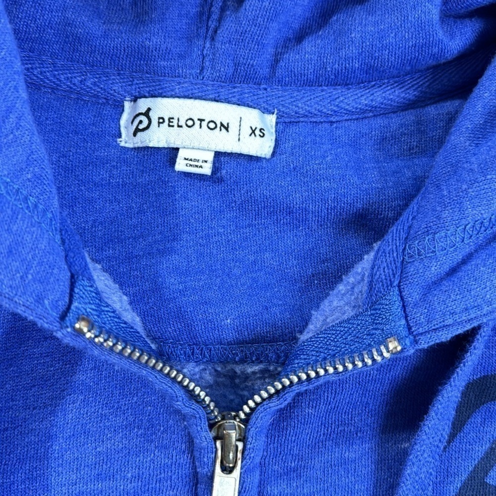 Peloton “Together” Royal Blue Full Zip Hoodie Womens XS - Picture 4 of 10